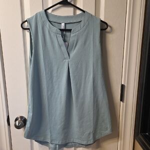 Elegant Sleeveless Blue Women's Tank Top